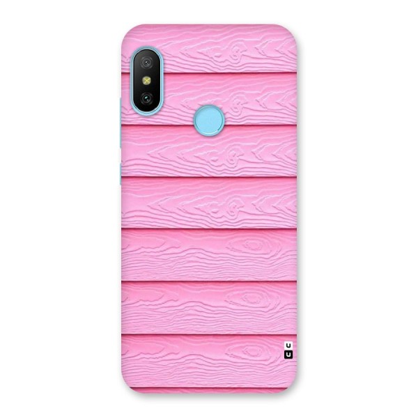 Pink Wood Back Case for Redmi 6 Pro