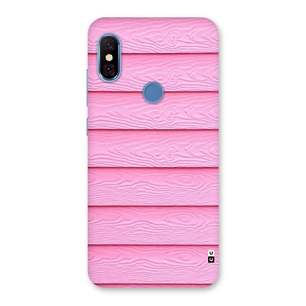 Pink Wood Back Case for Redmi Note 6 Pro