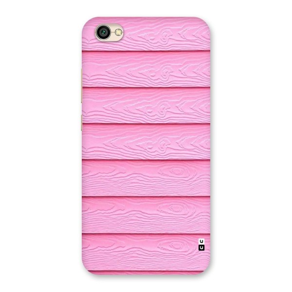 Pink Wood Back Case for Redmi Y1 Lite