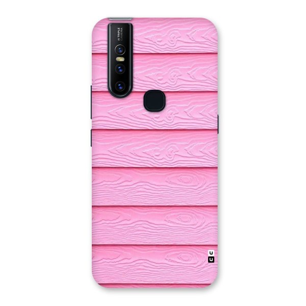 Pink Wood Back Case for Vivo V15