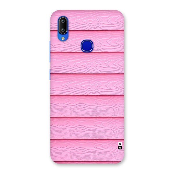 Pink Wood Back Case for Vivo Y91