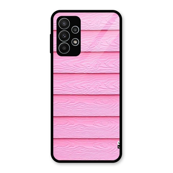 Pink Wood Glass Back Case for Galaxy A23