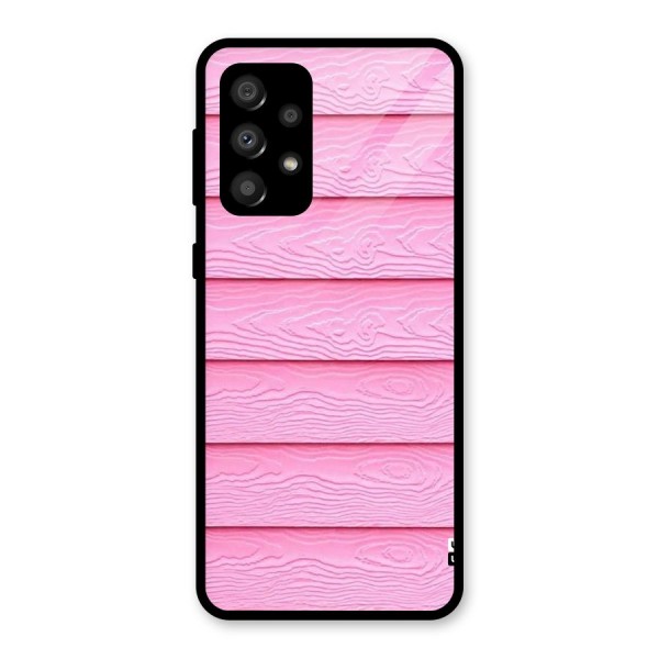 Pink Wood Glass Back Case for Galaxy A32