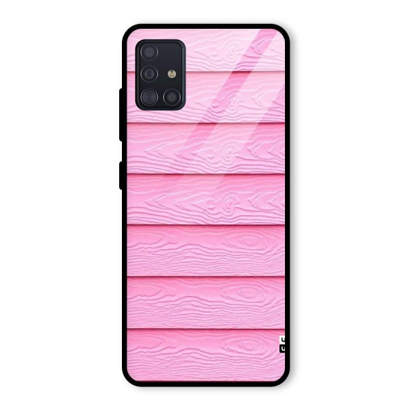 Pink Wood Glass Back Case for Galaxy A51