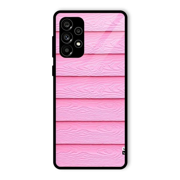 Pink Wood Glass Back Case for Galaxy A73 5G