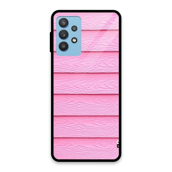 Pink Wood Glass Back Case for Galaxy M32 5G