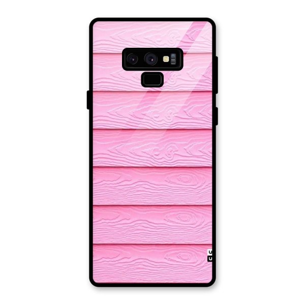 Pink Wood Glass Back Case for Galaxy Note 9