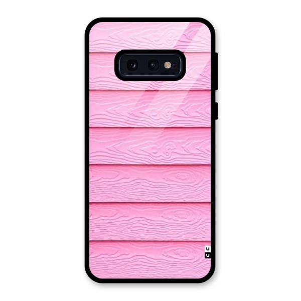 Pink Wood Glass Back Case for Galaxy S10e