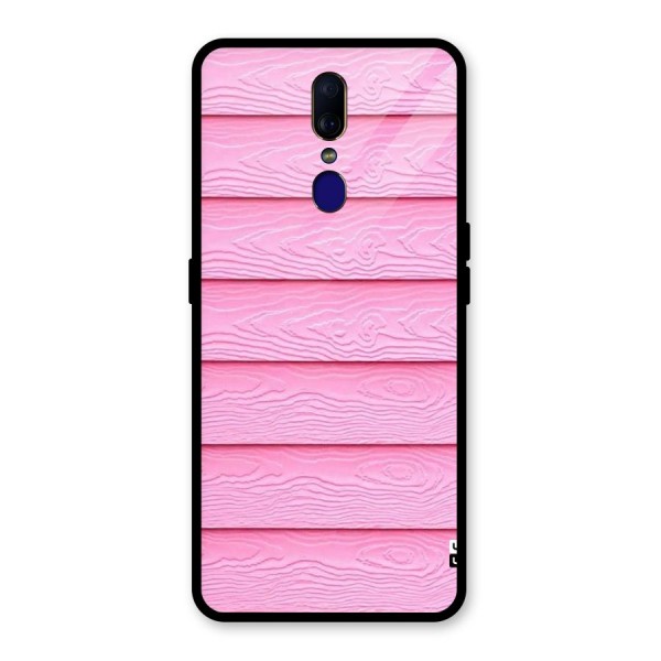 Pink Wood Glass Back Case for Oppo F11