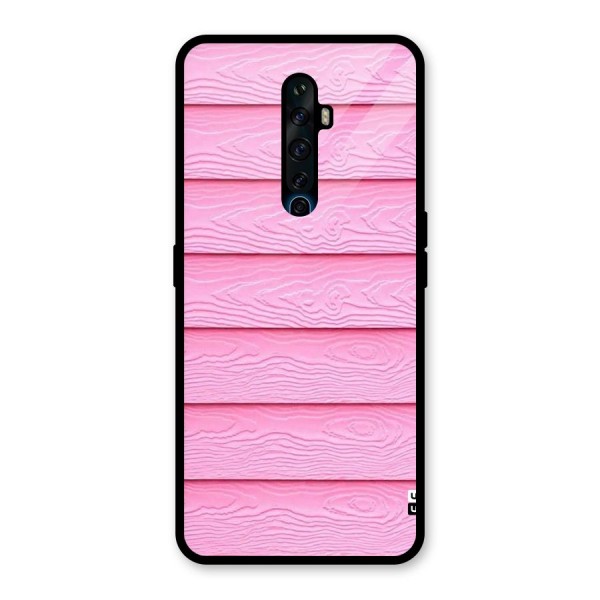 Pink Wood Glass Back Case for Oppo Reno2 Z