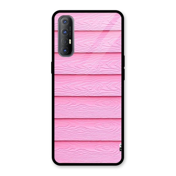 Pink Wood Glass Back Case for Oppo Reno3 Pro