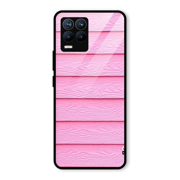 Pink Wood Glass Back Case for Realme 8