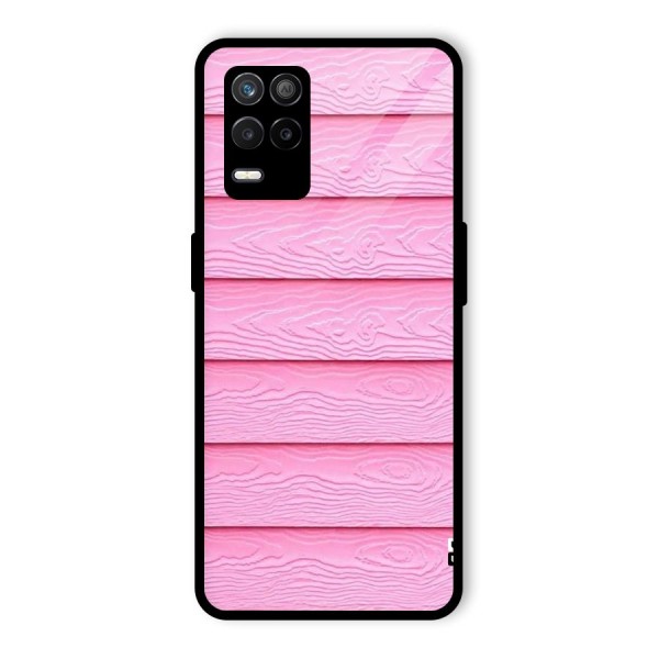 Pink Wood Glass Back Case for Realme 9 5G