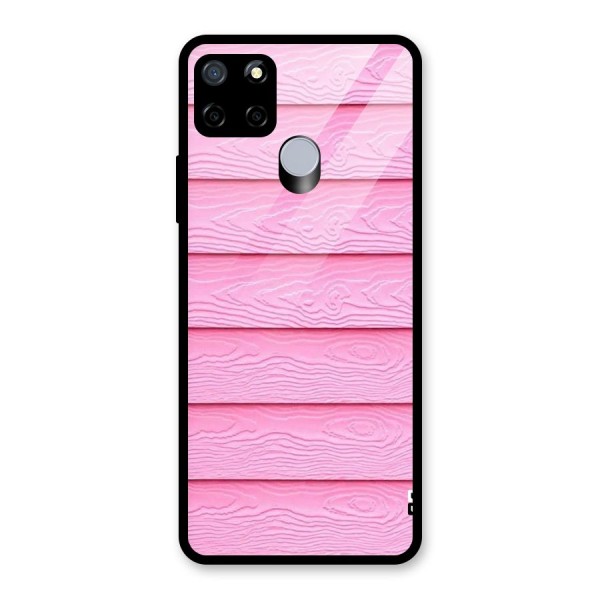 Pink Wood Glass Back Case for Realme C12