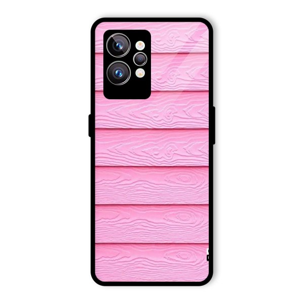 Pink Wood Glass Back Case for Realme GT2 Pro