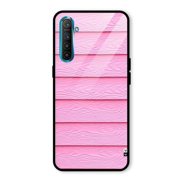 Pink Wood Glass Back Case for Realme XT