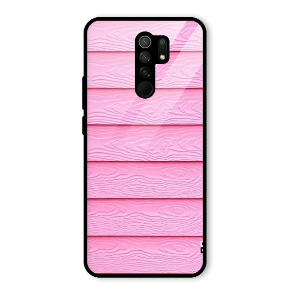 Pink Wood Glass Back Case for Redmi 9 Prime