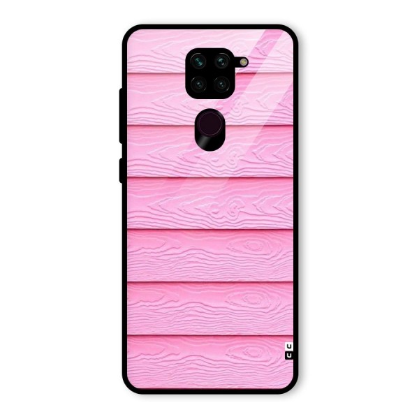 Pink Wood Glass Back Case for Redmi Note 9