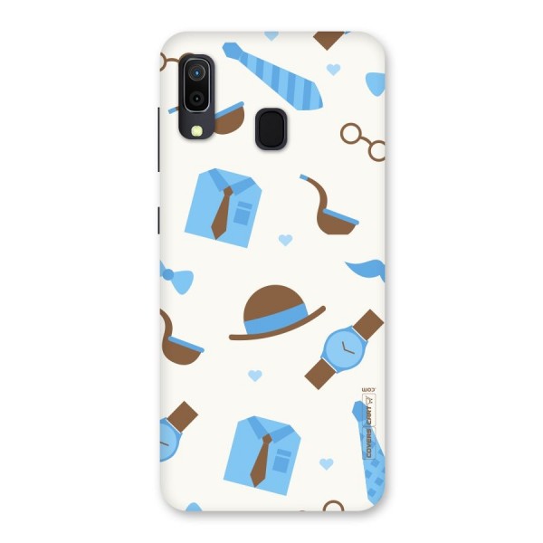 Pipe Hat Watch Pattern Back Case for Galaxy A20