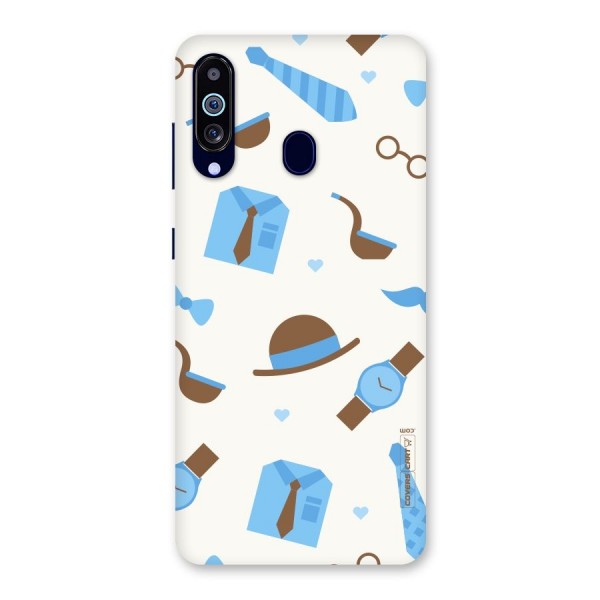 Pipe Hat Watch Pattern Back Case for Galaxy A60