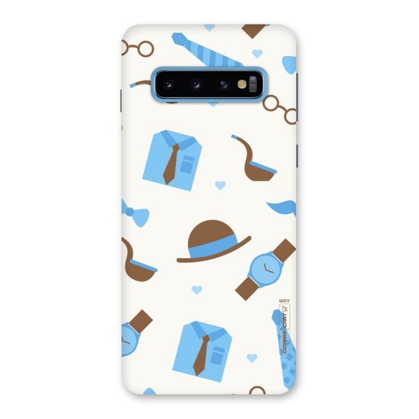 Pipe Hat Watch Pattern Back Case for Galaxy S10