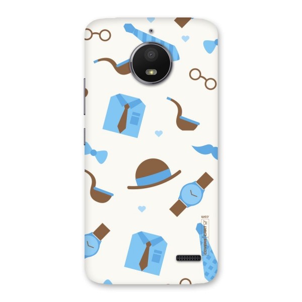 Pipe Hat Watch Pattern Back Case for Moto E4