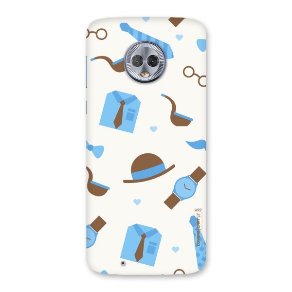 Pipe Hat Watch Pattern Back Case for Moto G6