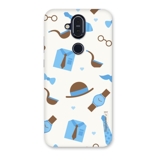 Pipe Hat Watch Pattern Back Case for Nokia 8.1