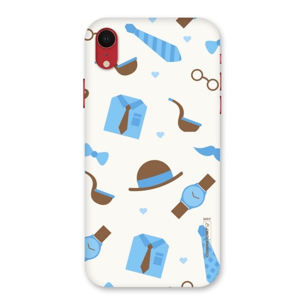 Pipe Hat Watch Pattern Back Case for iPhone XR