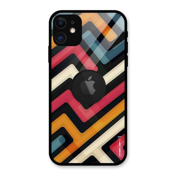 Pipelines Glass Back Case for iPhone 11 Logo Cut