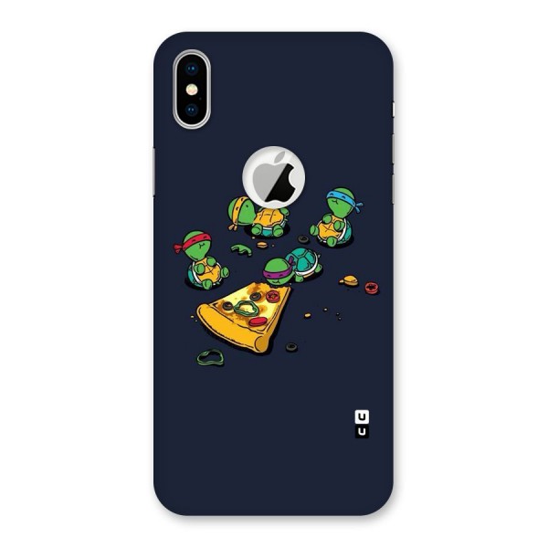 Pizza Overload Back Case for iPhone XS Logo Cut