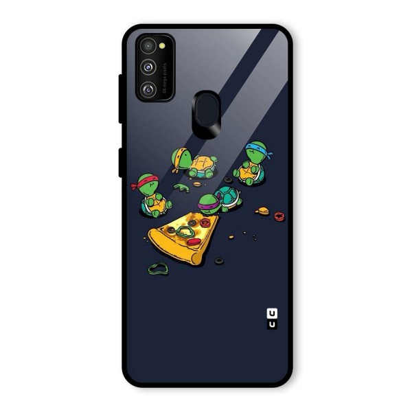 Pizza Overload Glass Back Case for Galaxy M21