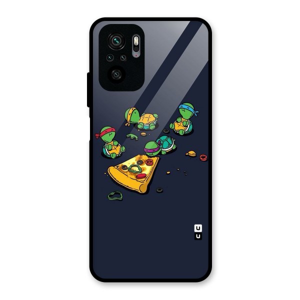 Pizza Overload Glass Back Case for Redmi Note 10