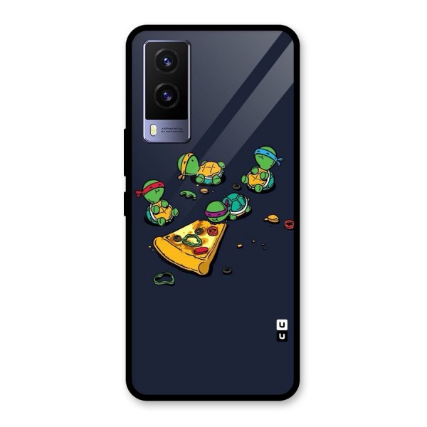 Pizza Overload Glass Back Case for Vivo V21e 5G