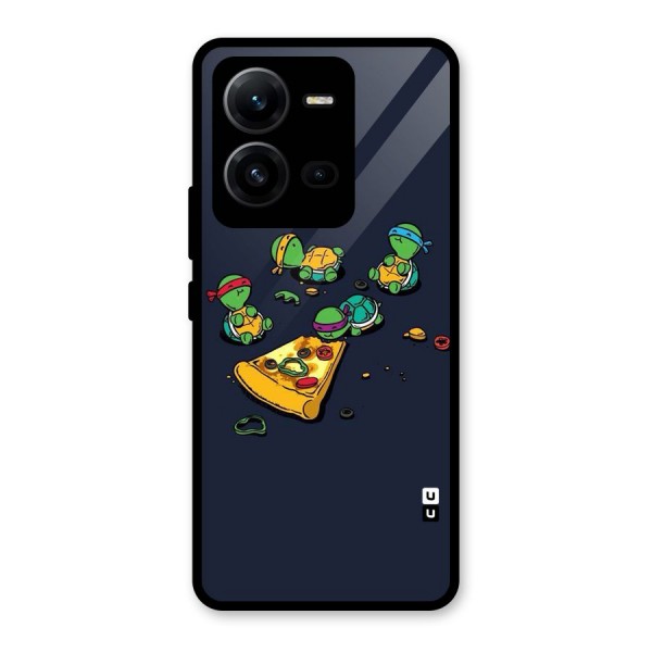 Pizza Overload Glass Back Case for Vivo V25