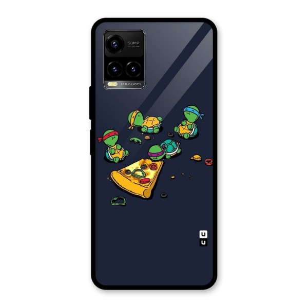 Pizza Overload Glass Back Case for Vivo Y21 2021