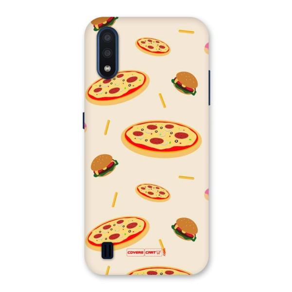 Pizza and Burger Love Back Case for Galaxy M01