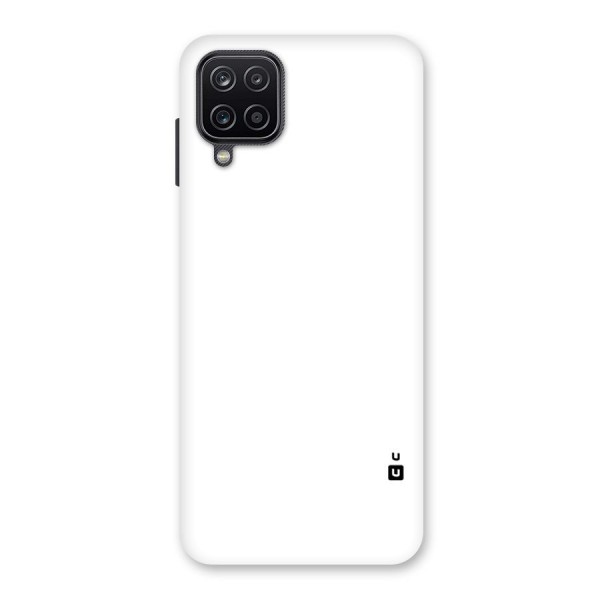 Plain White Back Case for Galaxy A12