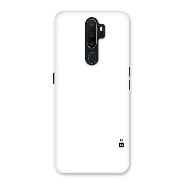 Plain White Back Case for Oppo A5 (2020)