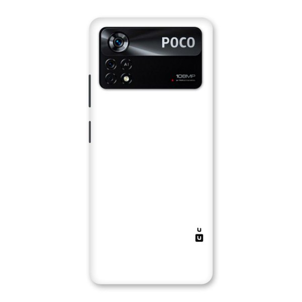 Plain White Back Case for Poco X4 Pro 5G