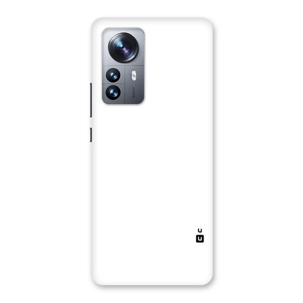 Plain White Back Case for Xiaomi 12 Pro