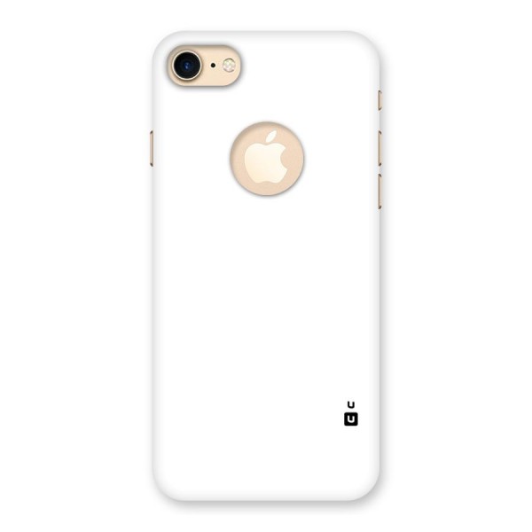 Plain White Back Case for iPhone 7 Logo Cut