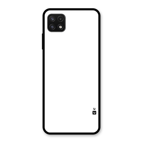 Plain White Glass Back Case for Galaxy A22 5G