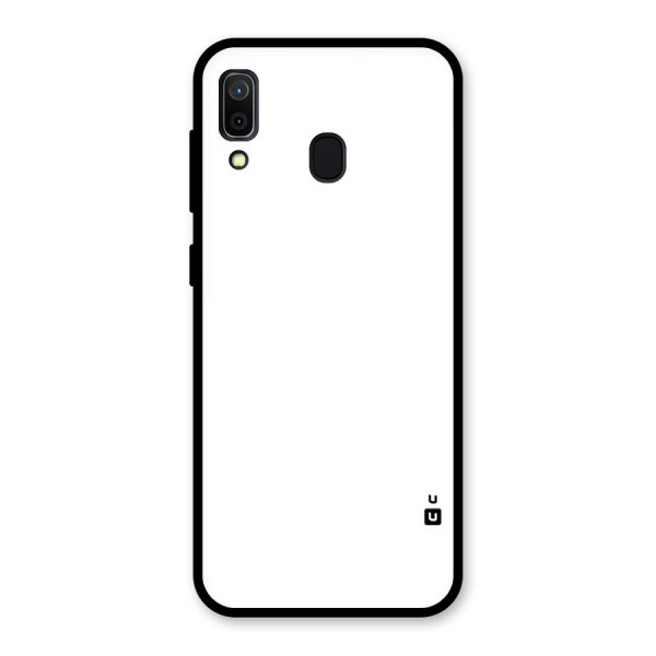 Plain White Glass Back Case for Galaxy A30