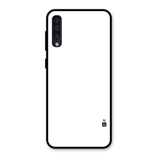 Plain White Glass Back Case for Galaxy A50