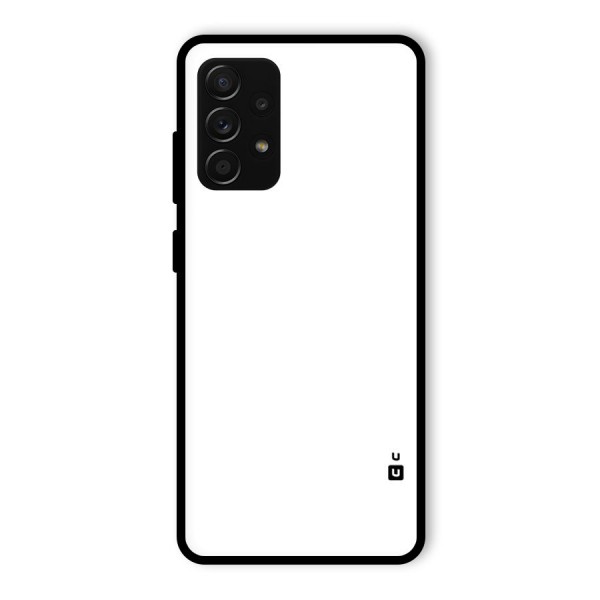 Plain White Glass Back Case for Galaxy A53 5G