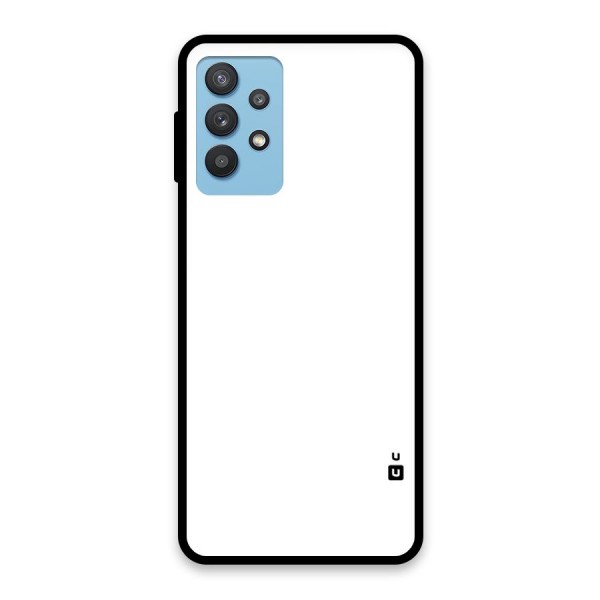 Plain White Glass Back Case for Galaxy M32 5G