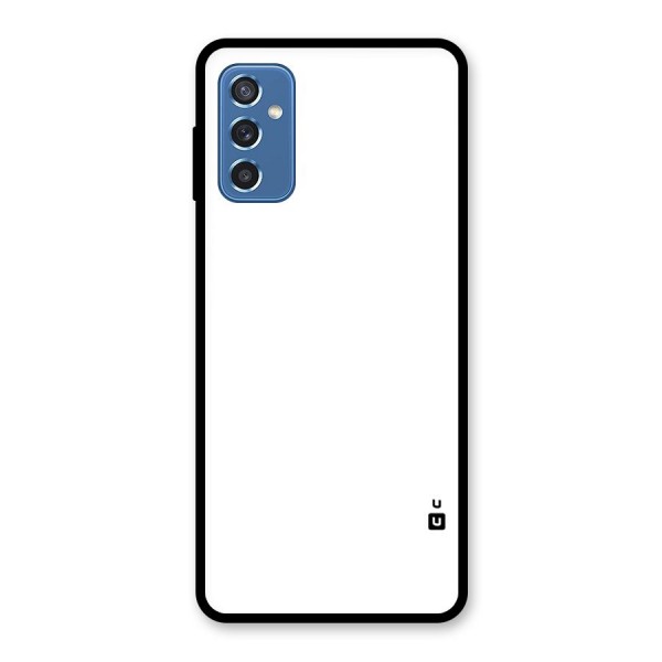 Plain White Glass Back Case for Galaxy M52 5G