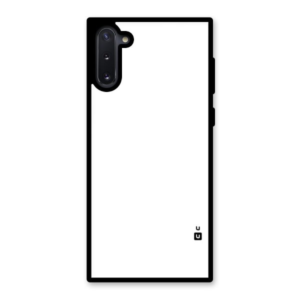 Plain White Glass Back Case for Galaxy Note 10