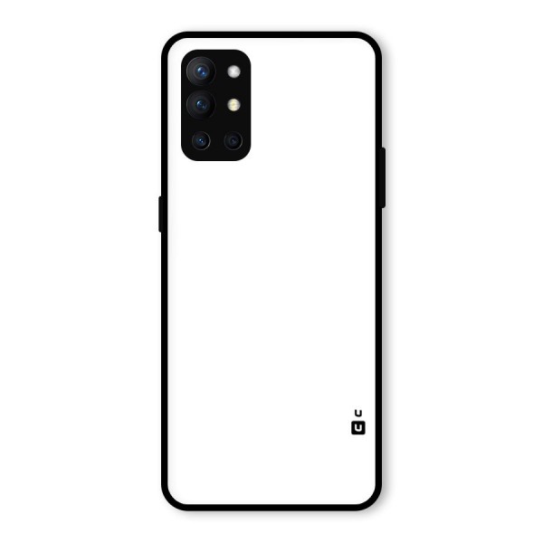 Plain White Glass Back Case for OnePlus 9R